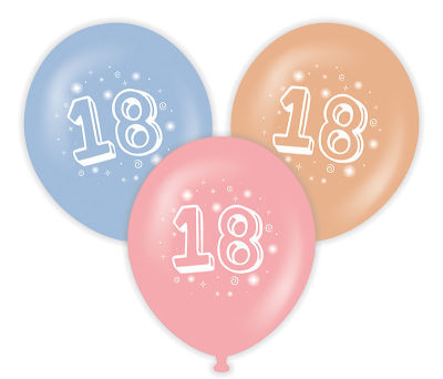 18 Yaş Baskılı Latex Balon 20 Adet