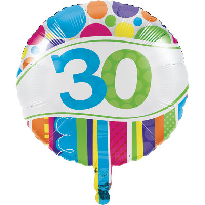 30 Yaş Folyo Balon 45 cm
