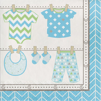 Bebek Kıyafetleri Mavi Peçete 16 Adet