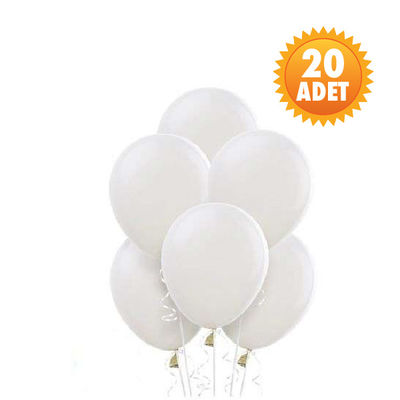 Beyaz 20 Li Latex Balon