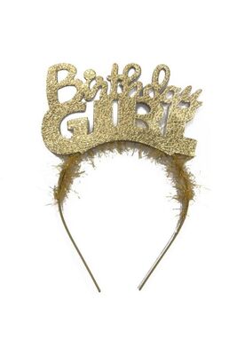 Birthday Girl Gold Metal Taç