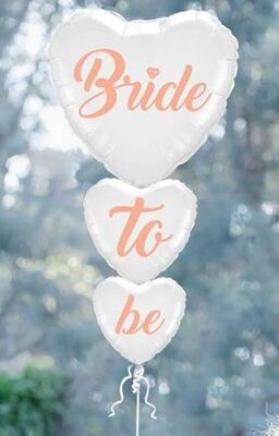 Bride To Be Yazılı Beyaz 100cm 3 lü Folyo Balon