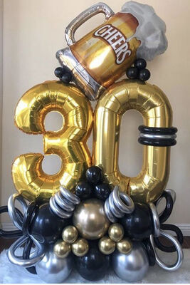Doğum Günü Balon Arajman Yaş Temalı Karakter Balonlu)