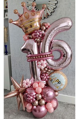 Doğum Günü Balon Arajman Yaş Temalı Pink Dream Set