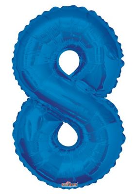 Folyo Balon 8 Rakamı Mavi 100 cm