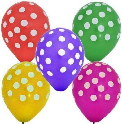 Karışık Renkli Puanlı Latex Balon 20 Adet