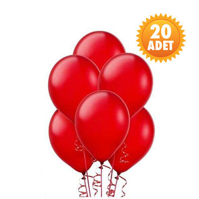 Kırmızı 20 Li Latex Balon