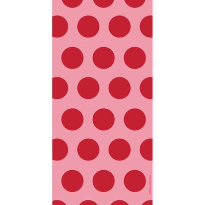 Kırmızı Puanlı 20 li Hediye Poşeti 28,5x12,7 cm
