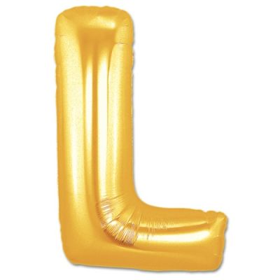 L Harfi Altın Renk Folyo Balon 100 cm