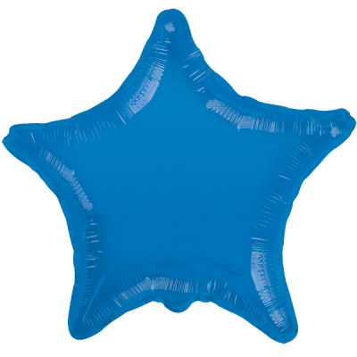 Mavi renkli yıldız folyo balon (45 cm )