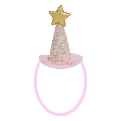 Pembe Prenses Şapkası 1 Adet Mini Boy 10 cm