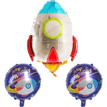 Roket 3 Lü Folyo Balon Set