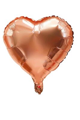 Rose Gold(pembe altın ) kalp folyo balon (45 cm )