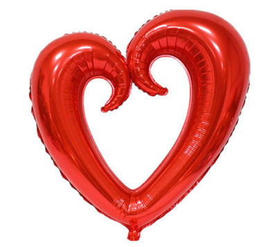 Şekilli Kalp Kırmızı Renk Folyo Balon 109 cm