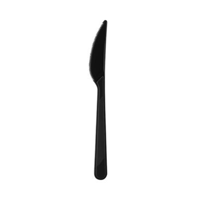 Siyah Renk Plastik Bıçak 25 Adet