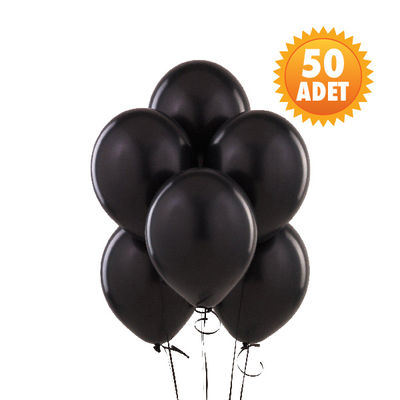 Siyah Renk 50 Li Latex Balon