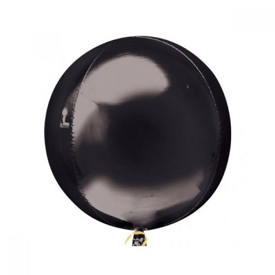 Siyah Renk Küre Şeklinde Jumbo Boy Folyo Balon