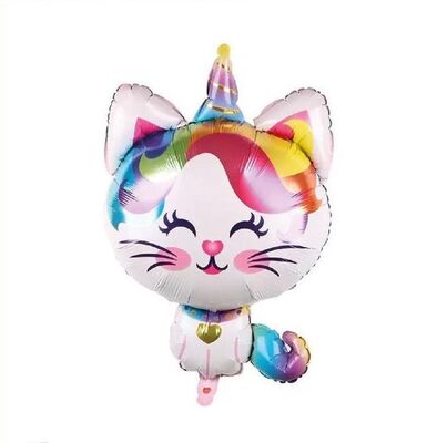 Kedicik Unicorn Renkli Supershape Folyo Balon 92 x60 cm