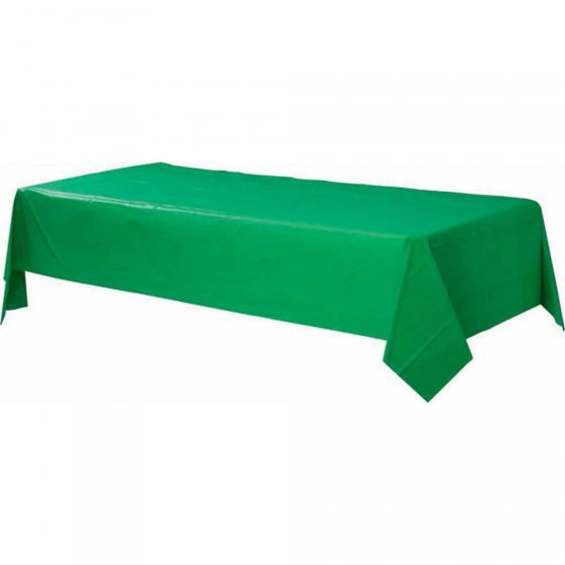 Zümrüt Yeşili Renk Plastik Masa Örtüsü137 x 183 cm